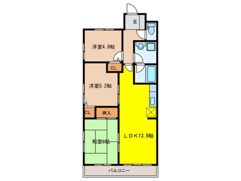 間取図 コンフォート末広