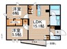 へーベルメゾン新瑞 2LDKの間取り