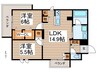 へーベルメゾン新瑞 2LDKの間取り
