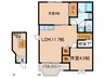 プルミエ気噴 2LDKの間取り