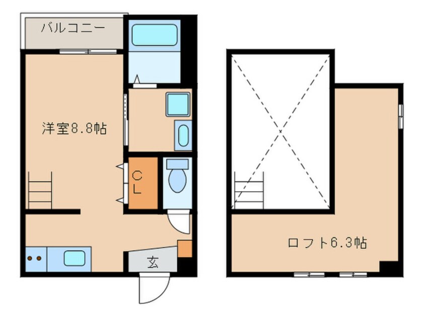 間取図 Ferveur本陣