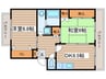 クレインハイム 2DKの間取り
