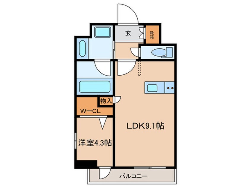 間取図 クレストコート泉一丁目