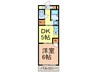 タウンＭ＆Ｅ 1DKの間取り