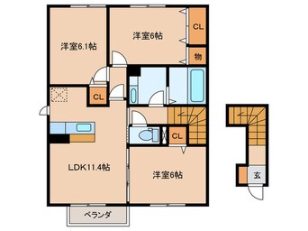 間取図 プレイス東かの里