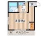 津賀田ハイツ 1Kの間取り