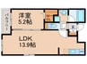 カロス新栄 1LDKの間取り