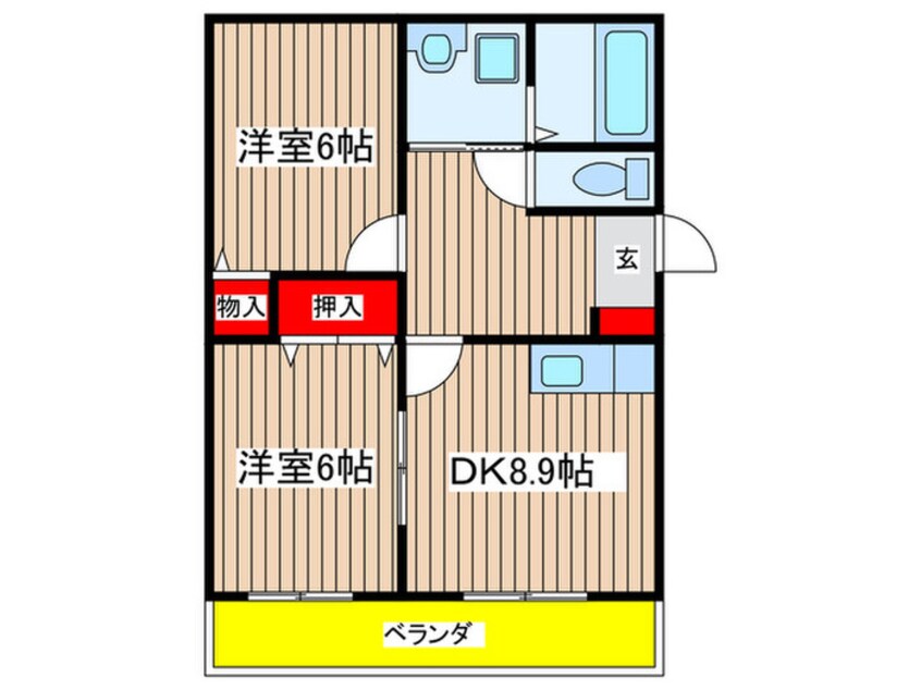 間取図 Popolare K2