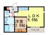 Grangtic sun Maison池下 1LDKの間取り