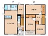 二子比良出39KODATEXⅤA棟 3LDK+Sの間取り