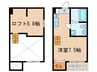 シャンティ中島 1Rの間取り