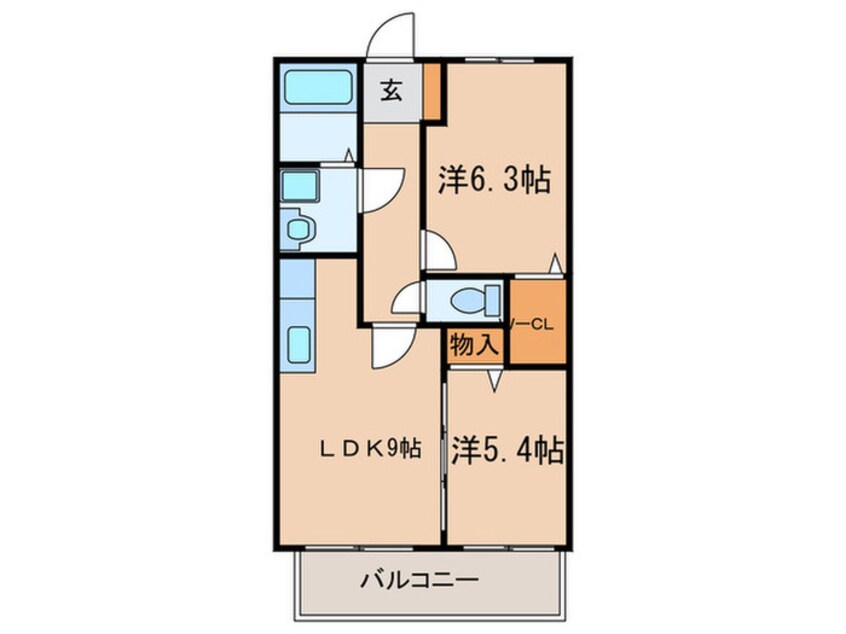 間取図 ヴィ－ヴルＭ