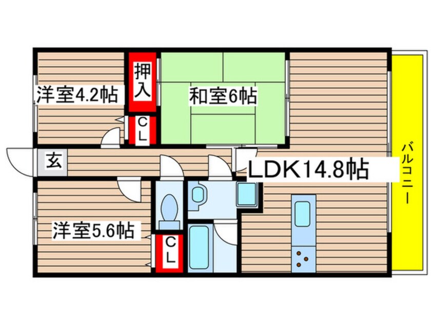 間取図 ユニオンヒルズ丘下