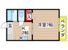 コーポエイト 1Kの間取り