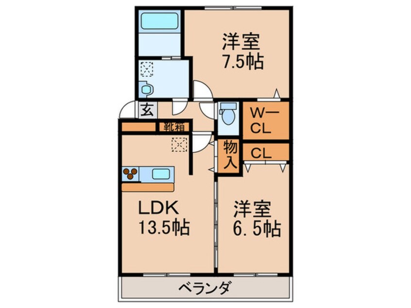 間取図 エトワ－ル亀の井