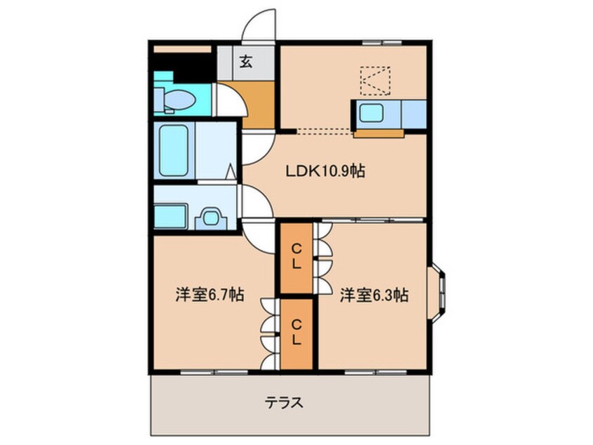 間取図 グレース　小川