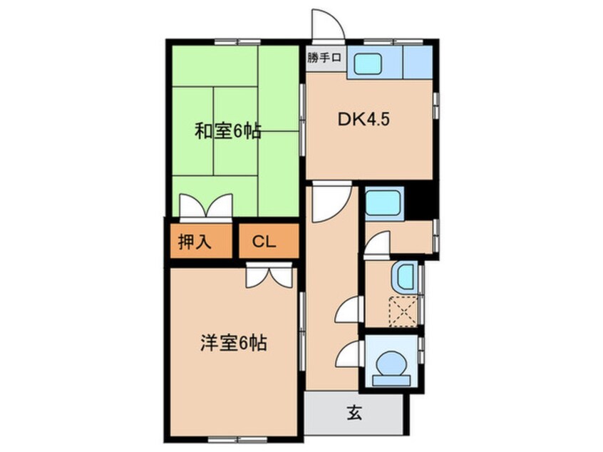 間取図 東神明町2丁目貸家