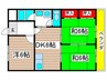 パールハイツ 3DKの間取り