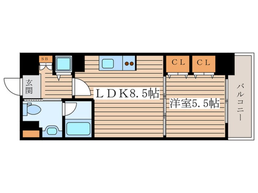 間取図 プラウランド堀田