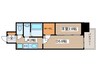 ｴｽﾃﾑｺｰﾄ名古屋新栄Ⅵｱｰﾄﾃﾗｽ 1DKの間取り