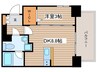 ｴｽﾃﾑｺｰﾄ名古屋新栄Ⅵｱｰﾄﾃﾗｽ 1DKの間取り