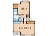 ガーデンヒルズ・水附 1LDKの間取り