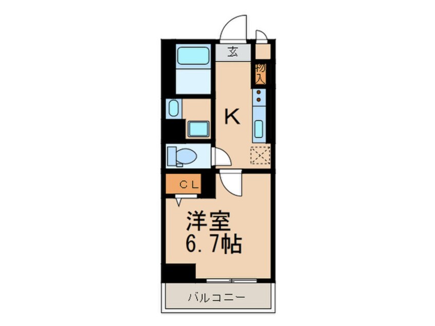 間取図 アスピラシオン尾頭橋