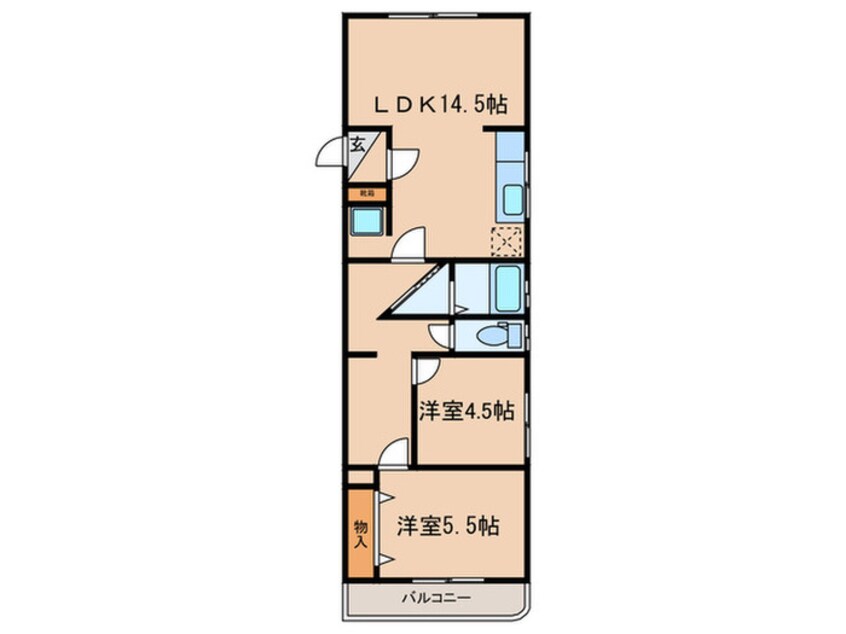 間取図 第2 ﾔﾏﾓﾄﾋﾞﾙ