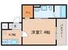 Monstera 野並 1Kの間取り