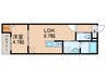 Monstera 野並 1LDKの間取り