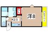 ドゥウェル五軒家 1Kの間取り