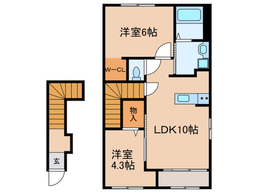 間取図 グランディール大治