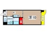 ファミーユ檀 1Kの間取り