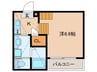 シュクル 1Kの間取り