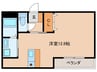 クリスタルパレス 1Rの間取り