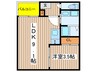 仮)ﾊｰﾓﾆｰﾃﾗｽ元柴田東町一丁目Ｂ 1LDKの間取り