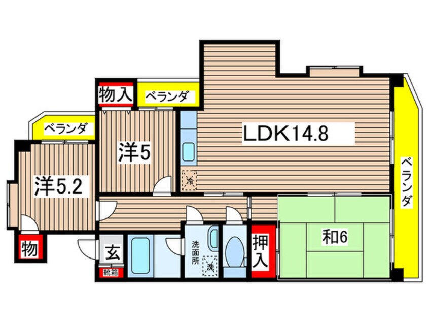 間取図 リヴィエール美里