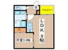 ル・シェール南名古屋 1LDKの間取り