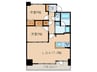 茶屋ヶ坂ライズ 2LDKの間取り