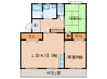 プリミエ－ル林島 2LDKの間取り
