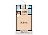 川辺マンション 1Kの間取り