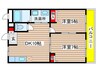 光陽マンション 2DKの間取り
