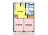 光陽マンション 2DKの間取り