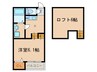 グランディ 1Kの間取り