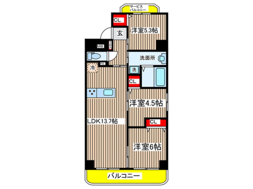 間取図 ＰＬＡＮ　ＤＯＯＬ広路