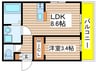 LUMINA　YUTAKA 1LDKの間取り