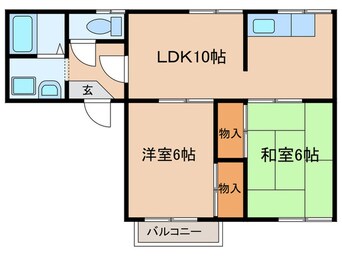 間取図 シャルダンハイツＤ