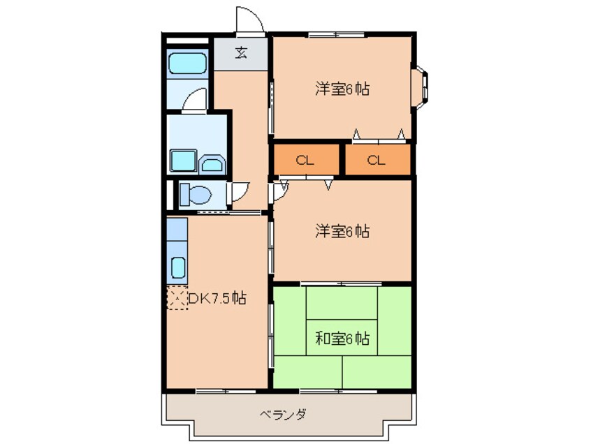 間取図 クレ－ル今井