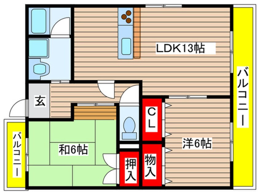 間取図 グランド－ル芳栄２