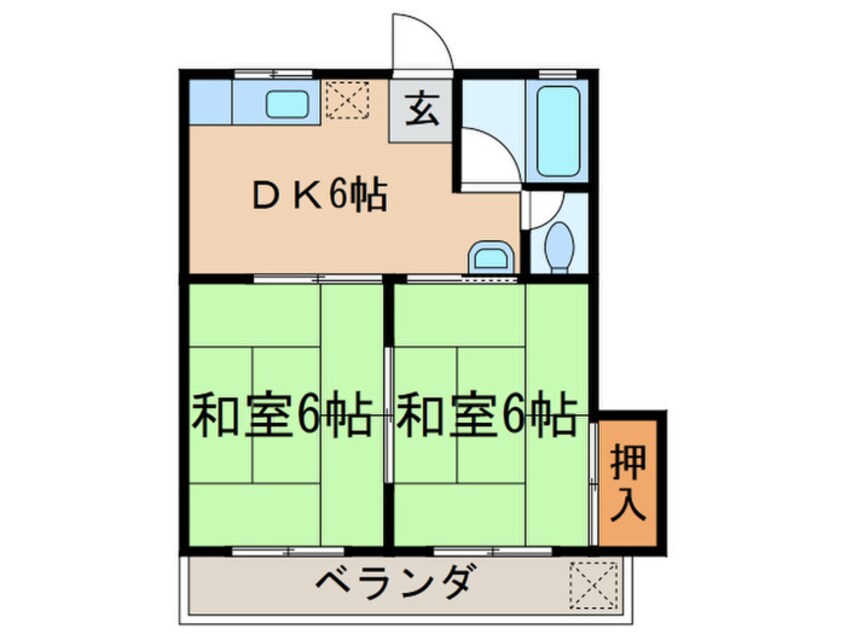 間取図 コーポ黒川